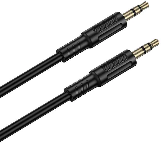 Borofone Cable AUX BL25 Nice – jack 3,5mm to jack 3,5mm – 1 metre juodos spalvos