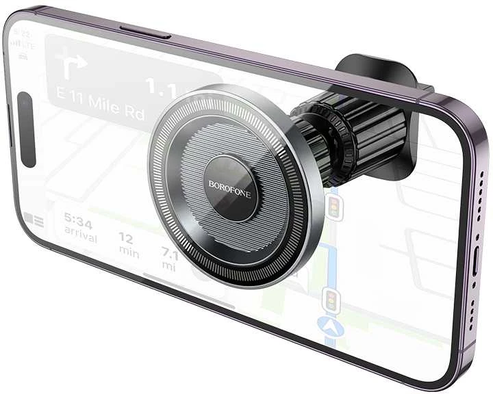 Automobilinis telefono laikiklis Borofone BH122 Magsafe (air vent) juodas