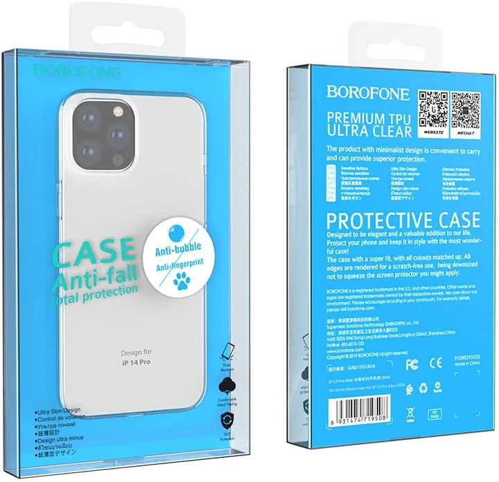 Borofone dėklas BI4 Ice Series Apple iPhone 14 Plus skaidrus