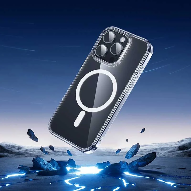 Borofone dėklas BI5 Ice Shield Magnetic Apple iPhone 16 Pro Max skaidrus