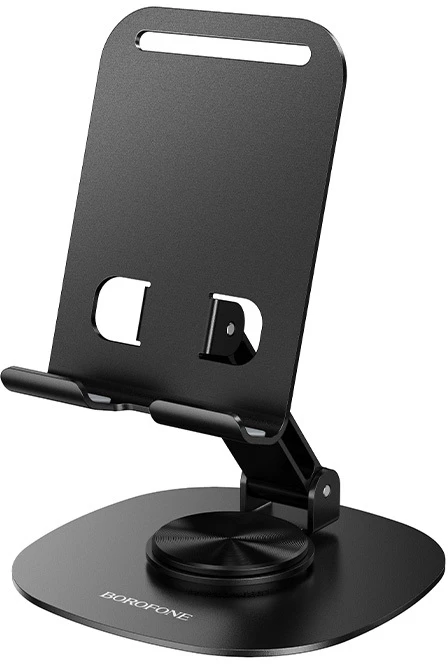 Borofone telefono laikiklis – stovas BH138 Fit juodos spalvos