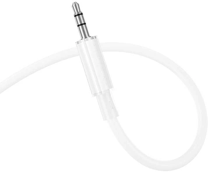 Borofone Kabelis BL21 Lemon – jack 3,5mm į jack 3,5mm – 1 metras baltos spalvos