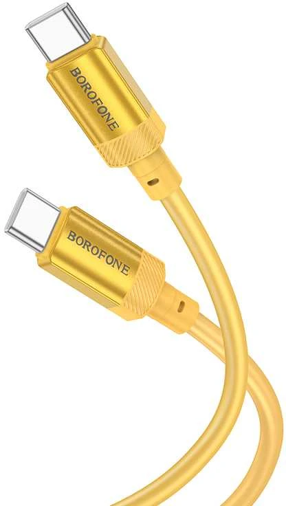 Oem Borofone kabelis BX108 Start – Type C į Type C – 60W 3A 1 metras auksinis