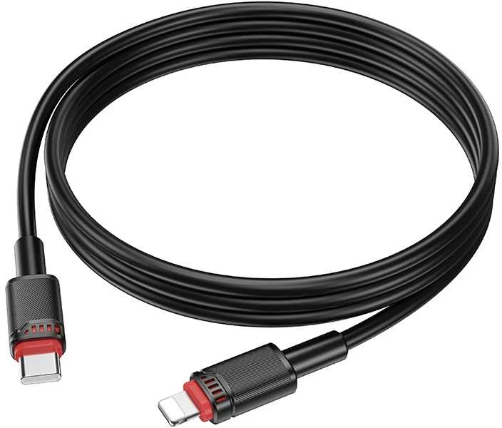 Borofone kabelis BX110 Beneficio – USB į Lightning – 2,4A 1 metras juodos spalvos