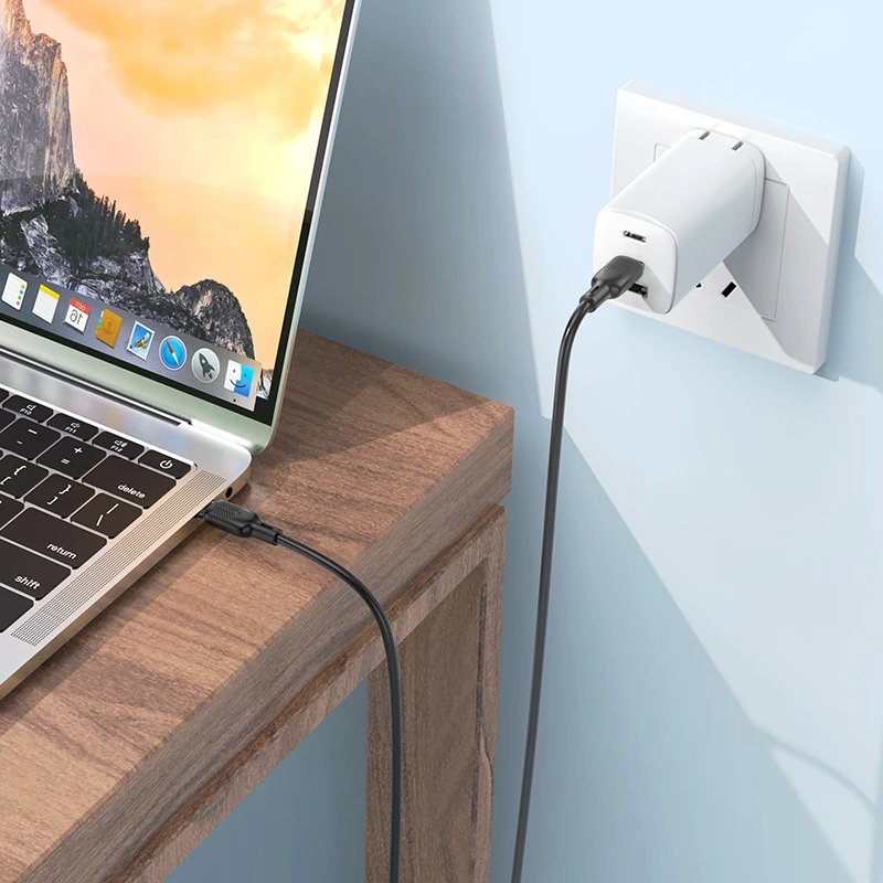 USB kabelis Borofone BX113 60W USB-C to USB-C 2.0m juodas