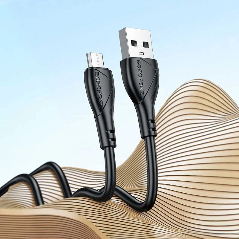 Borofone kabelis BX121 Energy – USB į Micro USB – 2,4A 1 m juodos spalvos