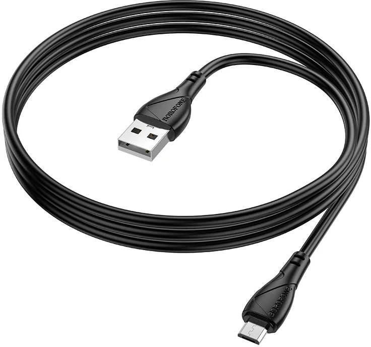 Borofone kabelis BX121 Energy – USB į Micro USB – 2,4A 1 m juodos spalvos