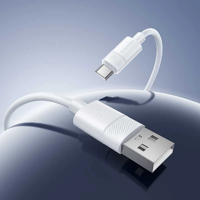 Borofone kabelis BX123 Leya – USB į Type-C – 36W 3A 1 m baltas