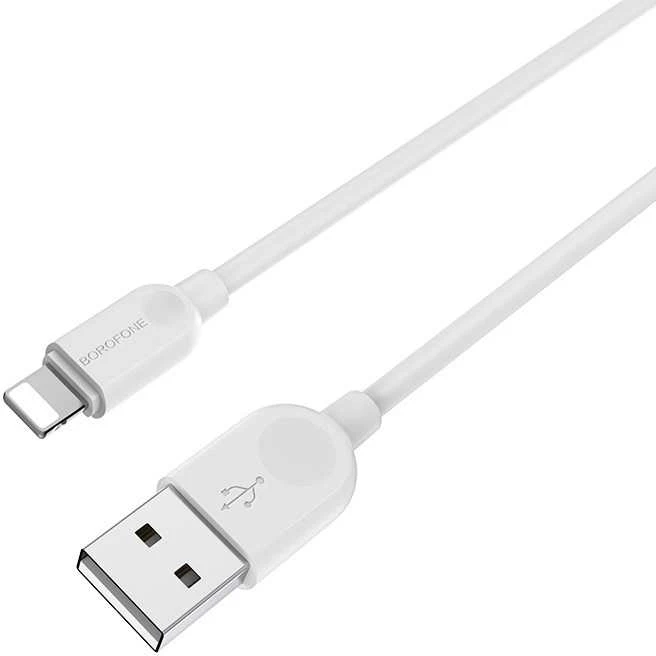 Borofone kabelis BX14 LinkJet – USB į Lightning – 2,4A 3 metras baltos spalvos