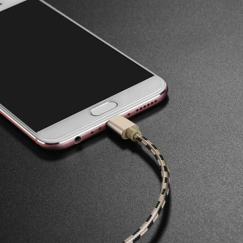 Borofone Kabelis BX24 Ring Current – USB į Micro USB – 2,4A 1 metras aukso spalvos