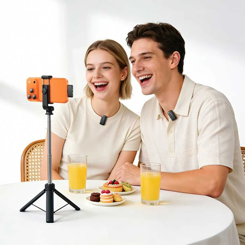 Borofone Lavalier wireless microphone BFK17 Lemai Type C juodas – 2 pieces