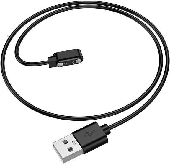 Borofone Magnetic cable skirtas BD15 smartwatch juodos spalvos