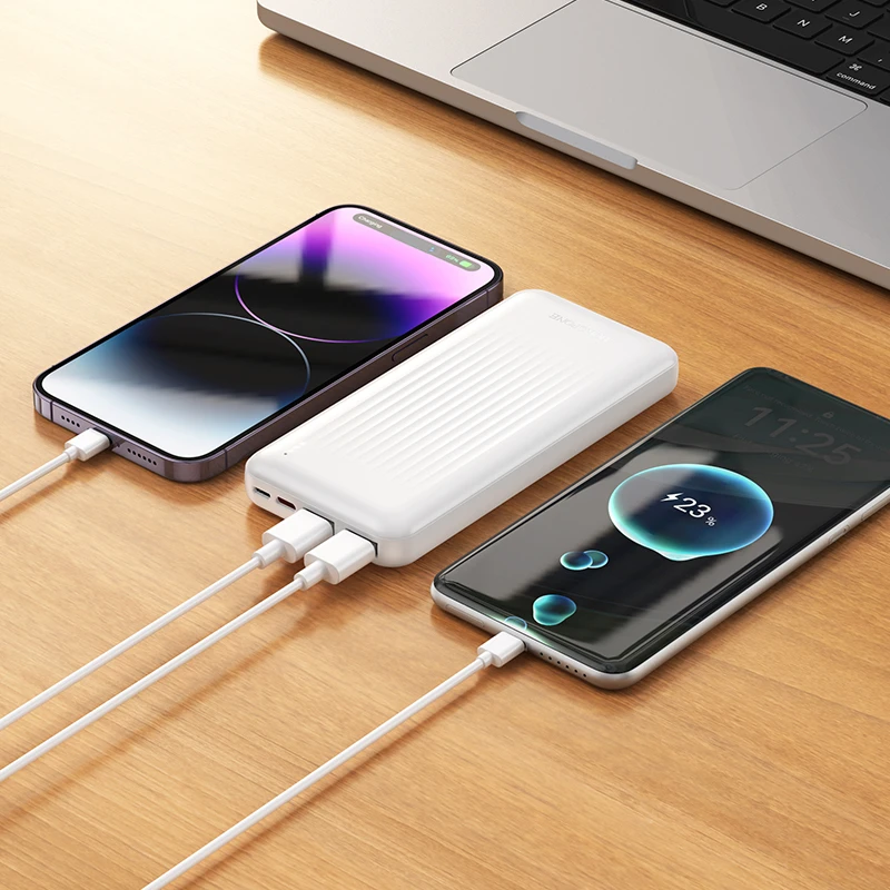 Borofone Power Bank 10000mAh BJ78 Clever – 2xUSB – baltos spalvos