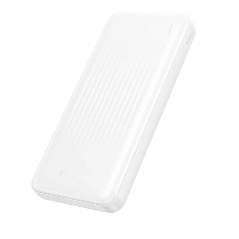Oem Borofone Power Bank 10000mAh BJ80 Clever – 2xUSB + Type C – QC 3.0 22,5W PD 20W baltos spalvos
