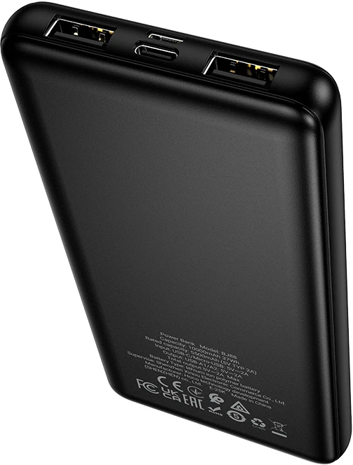 Borofone Power Bank 10000mAh BJ88 Clever – 2xUSB – juodos spalvos