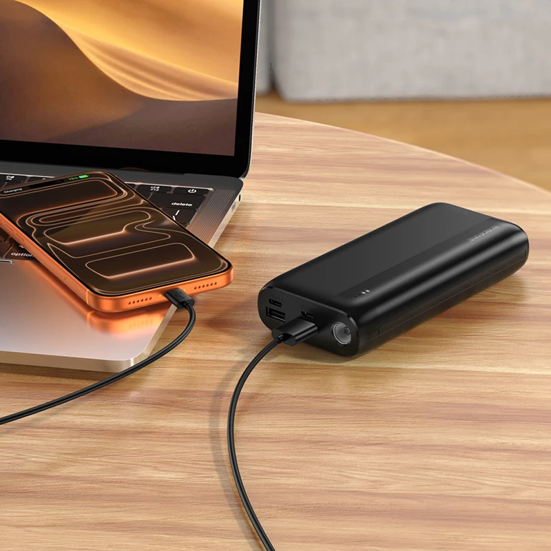 Borofone Power Bank 20000mAh BJ86 Victoria – 2xUSB – juodos spalvos