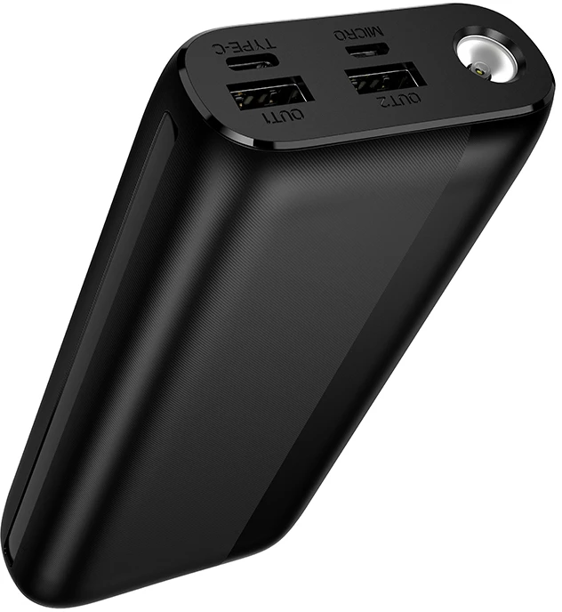 Borofone Power Bank 20000mAh BJ86 Victoria – 2xUSB – juodos spalvos