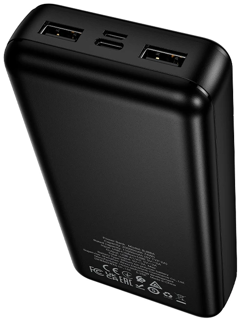 Borofone Power Bank 20000mAh BJ88A Clever – 2xUSB – juodos spalvos