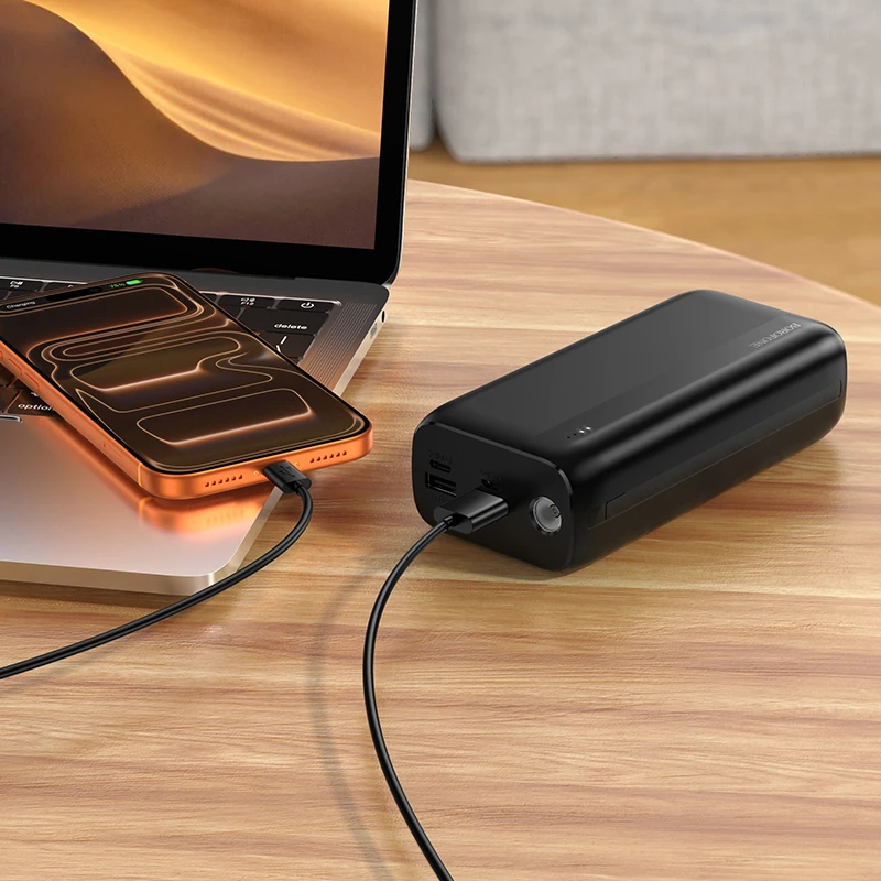 Borofone Power Bank 30000mAh BJ86A Victoria – 2xUSB – juodos spalvos