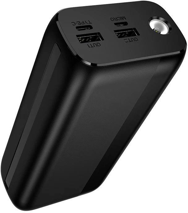 Borofone Power Bank 30000mAh BJ86A Victoria – 2xUSB – juodos spalvos
