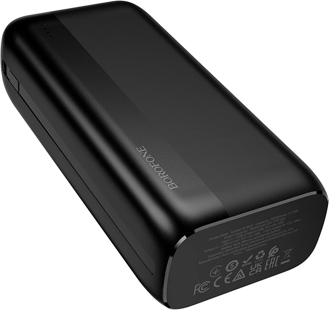 Borofone Power Bank 30000mAh BJ86A Victoria – 2xUSB – juodos spalvos