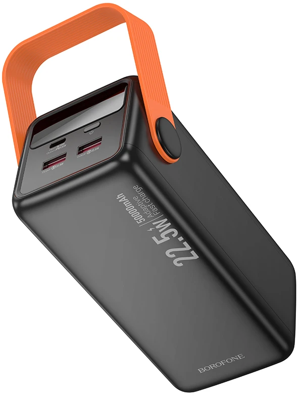 Išorinė baterija Power Bank Borofone BJ66A 22.5W+PD20W 50000mAh juoda