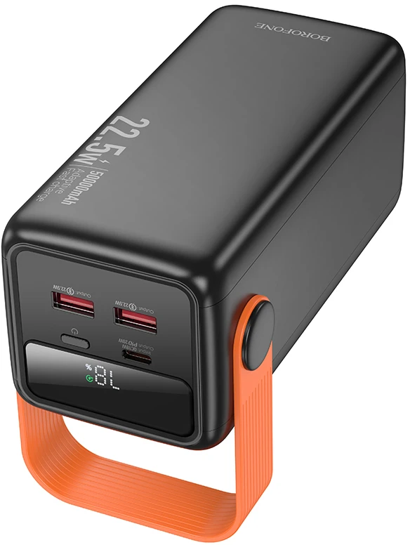 Išorinė baterija Power Bank Borofone BJ66A 22.5W+PD20W 50000mAh juoda