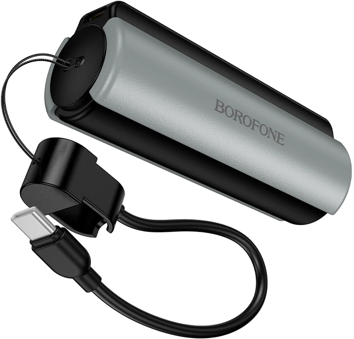Borofone Power Bank 5000mAh BJ87 Star – Typ C – with flashlight juodos spalvos