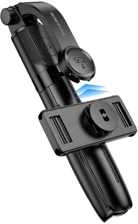 Borofone asmenukių lazda BY13 Nube „Bluetooth“ su trikoju ir nuotolinio valdymo pulteliu, juodos spalvos