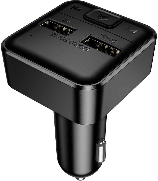 Borofone Transmitter FM BC63 Selecto MP3, Bluetooth – 2xUSB – juodos spalvos