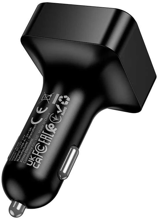 Borofone Transmitter FM BC63 Selecto MP3, Bluetooth – 2xUSB – juodos spalvos