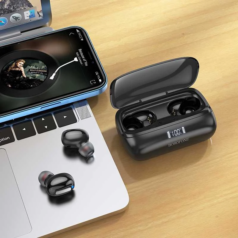 Oem Borofone TWS Bluetooth Ausinės BE55 Perfect juodos spalvos