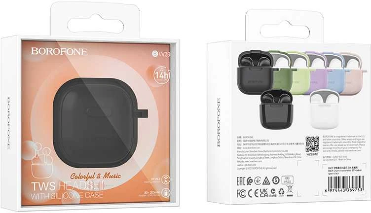 Oem Borofone TWS Bluetooth Ausinės BW29 Charm juodos spalvos