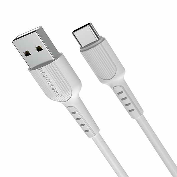 Borofone X16 USB-C kabelis 100 cm baltas