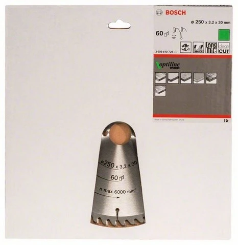 Bosch Disk.pjūkl.diskas 250x30m Optiline Wood