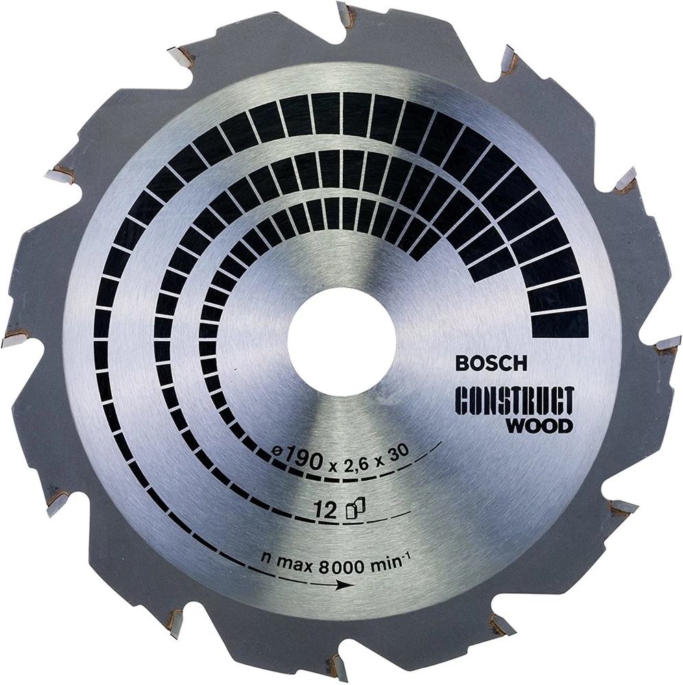 „Bosch PRO Construct“ medienos pjovimo įrankis 190x30x2,6/1,6x12T