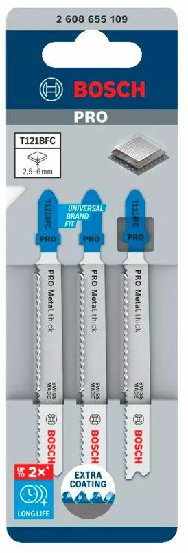 BOSCH PJŪKLELIS T PRO METAL THICK T121BFC 92 mm / 3 vnt.