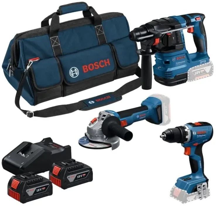 BOSCH COMBO RINKINYS 18V (GSB+GWS+GBH+3×5.0Ah+GAL)