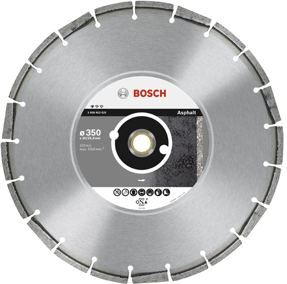 Deimantinis pjovimo diskas Bosch PROFESSIONAL FOR ASPHALT; 350 mm