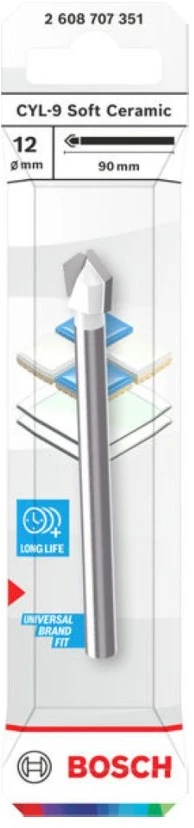 Bosch Grąžtas plytelėms CYL-9 12x90 mm, 1 vnt.