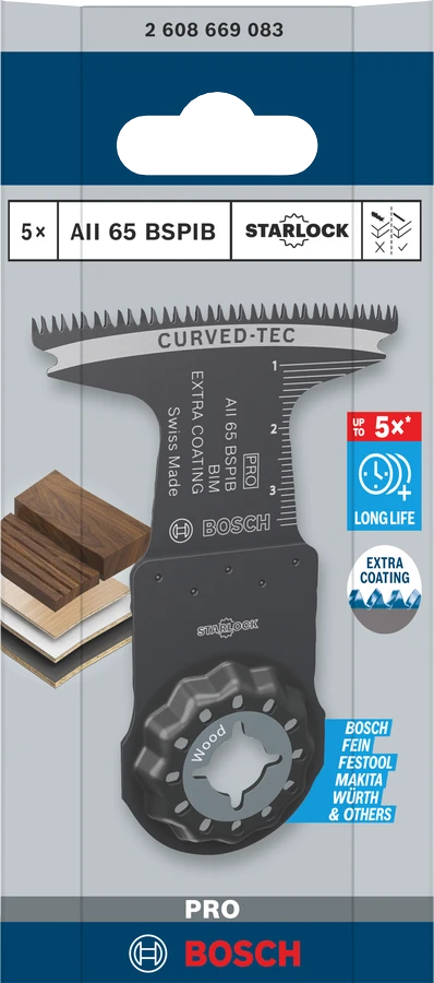 BOSCH MT DAUGIAFUNKCIS PJŪKLELIS PRO AII 65 BSPIB 65 x 40 mm / 5 vnt.