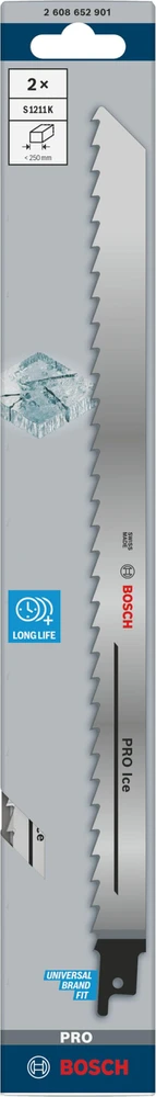 BOSCH PJŪKLELIS S PRO S1211K 1,25 x 19 x 300mm /2vnt. ICE 300mm