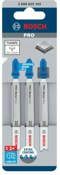 BOSCH PJŪKLELIS T PRO METAL THIN T121GFC 92 mm / 3 vnt.