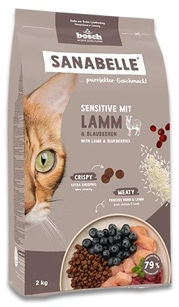Kačių Maistas - BOSCH Sanabelle Sensitive ėriena Sausas Maistas 2kg