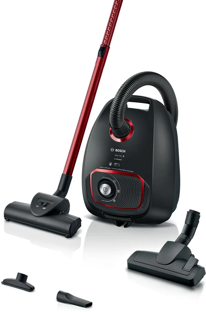 Bosch 4 serijos BGB41POW1 850 W juodas dulkių siurblys su maišeliu