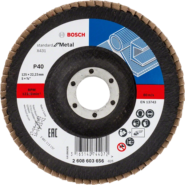 Bosch Šlif. diskas metalui 125mm,22.23mm,40
