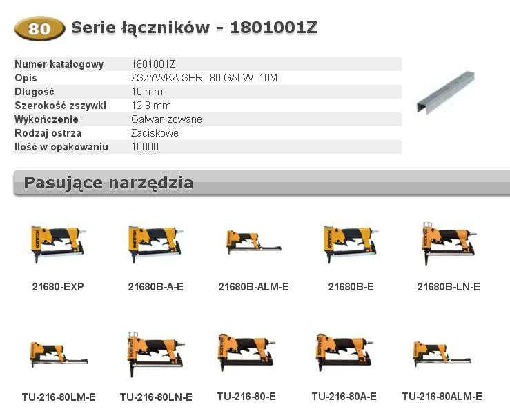 BOSTITCH ZSZYWKI 80 10mm 10 000 vnt.