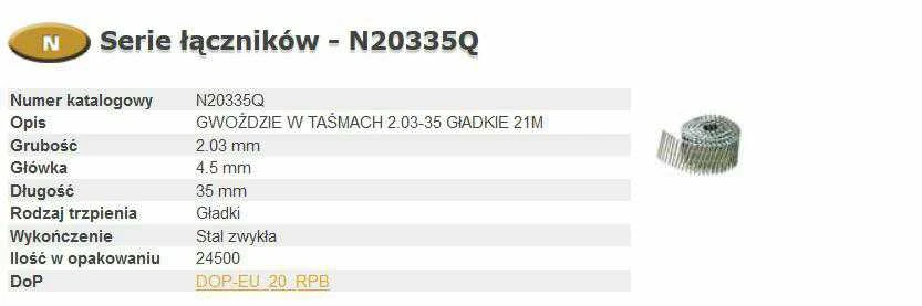 BOSTITCH VINYS N55 2,03-55 Q 17,5m…