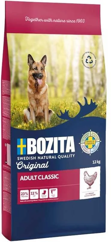 Šunų Maistas - Bozita Suaugusiųjų Klasikinis Vištienos 12kg