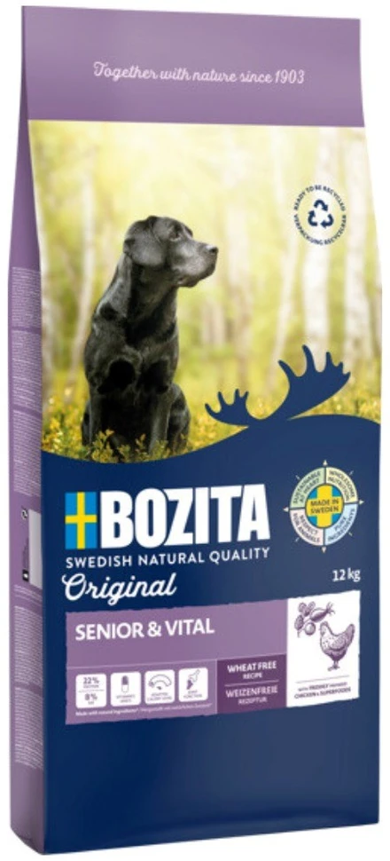 BOZITA Original Senior & Vital vištiena – sausas Maistas šunims – 12kg